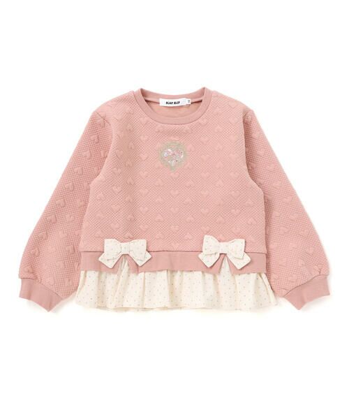 SLAP SLIP / スラップ スリップ スウェット | ハート柄コーデュロイ切り替えトレーナー(80~130cm) | 詳細9