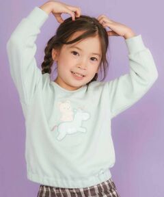 SLAP SLIP / スラップ スリップ スウェット | ネコクマイヌアニマルオーガンジーパッチモチーフトレーナー(80~130cm)