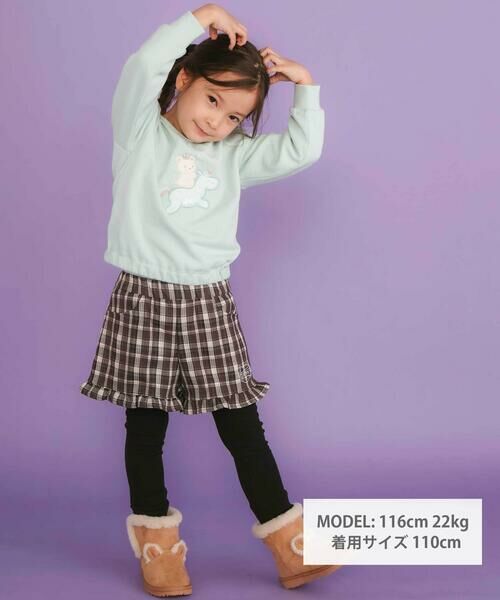 SLAP SLIP / スラップ スリップ スウェット | ネコクマイヌアニマルオーガンジーパッチモチーフトレーナー(80~130cm) | 詳細6