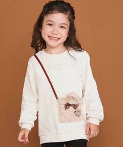 SLAP SLIP / スラップ スリップ スウェット | リボン付きファーポシェットパッチトレーナー(80~130cm)