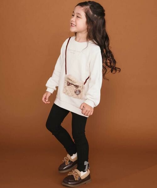 SLAP SLIP / スラップ スリップ スウェット | リボン付きファーポシェットパッチトレーナー(80~130cm) | 詳細3