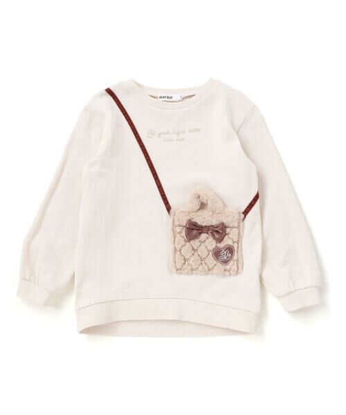 SLAP SLIP / スラップ スリップ スウェット | リボン付きファーポシェットパッチトレーナー(80~130cm) | 詳細4