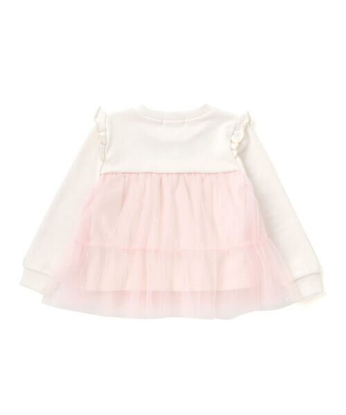 SLAP SLIP / スラップ スリップ スウェット | ネックレス風刺しゅうチュール切り替え肩フリルトレーナー(80~130cm) | 詳細5