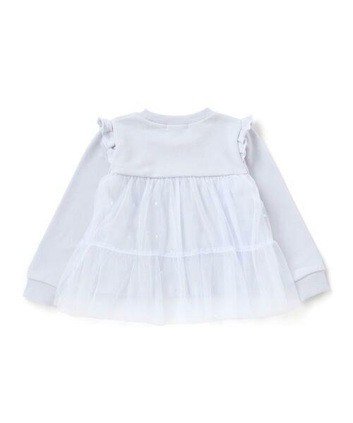 SLAP SLIP / スラップ スリップ スウェット | ネックレス風刺しゅうチュール切り替え肩フリルトレーナー(80~130cm) | 詳細14