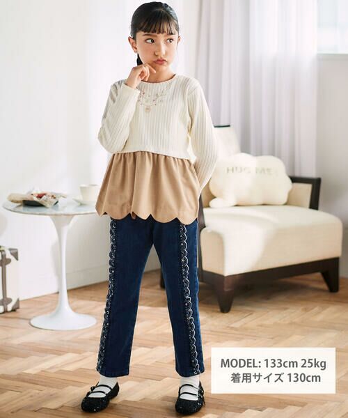 SLAP SLIP / スラップ スリップ スウェット | キラキラネックレスモチーフドッキングトレーナー(80~130cm) | 詳細2