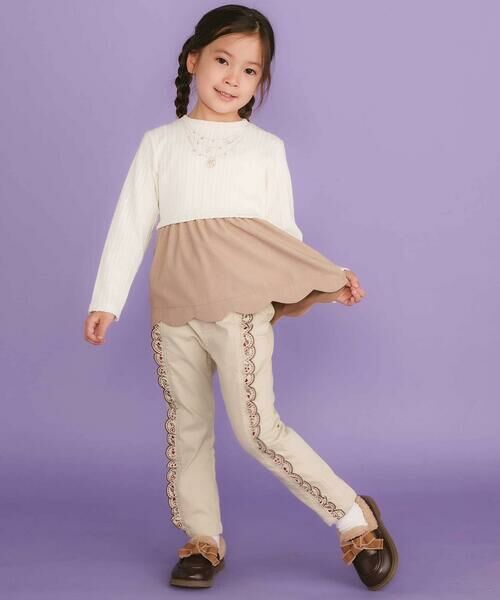 SLAP SLIP / スラップ スリップ スウェット | キラキラネックレスモチーフドッキングトレーナー(80~130cm) | 詳細3