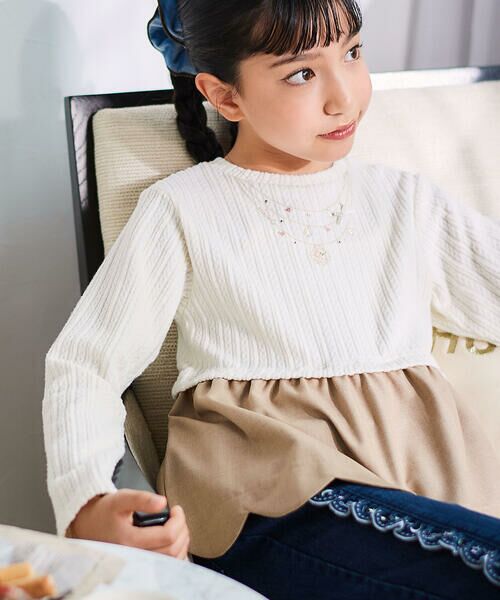 SLAP SLIP / スラップ スリップ スウェット | キラキラネックレスモチーフドッキングトレーナー(80~130cm) | 詳細4