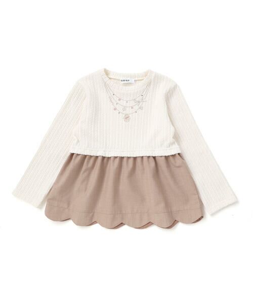 SLAP SLIP / スラップ スリップ スウェット | キラキラネックレスモチーフドッキングトレーナー(80~130cm) | 詳細6