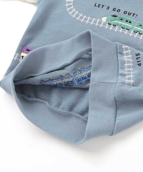 SLAP SLIP / スラップ スリップ スウェット | ガタゴト電車サガラ刺しゅう袖切り替えトレーナー(80~130cm) | 詳細11