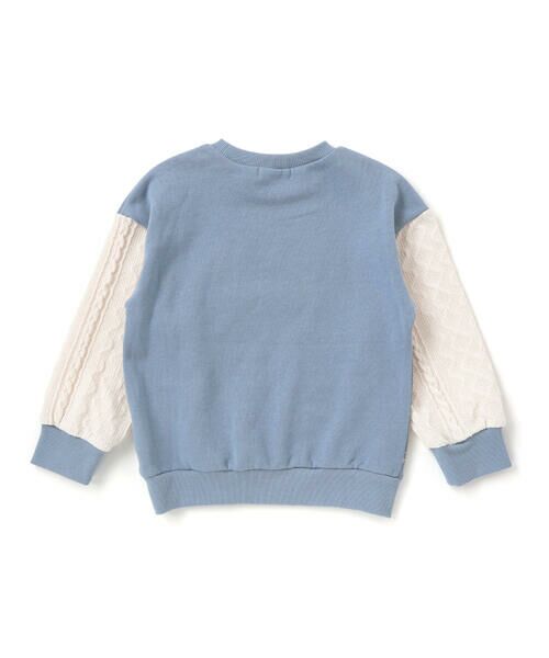 SLAP SLIP / スラップ スリップ スウェット | ガタゴト電車サガラ刺しゅう袖切り替えトレーナー(80~130cm) | 詳細5