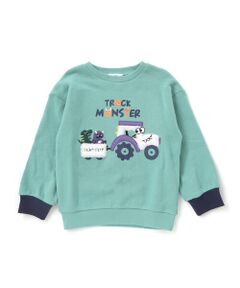 SLAP SLIP / スラップ スリップ スウェット | 無地ボーダーいろんな恐竜刺しゅうトレーナー(80~130cm)