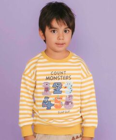 SLAP SLIP / スラップ スリップ スウェット | 無地ボーダーいろんな恐竜刺しゅうトレーナー(80~130cm)