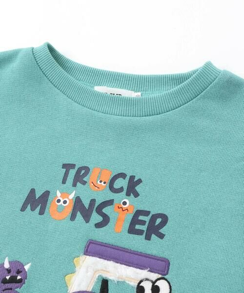 SLAP SLIP / スラップ スリップ スウェット | 無地ボーダーいろんな恐竜刺しゅうトレーナー(80~130cm) | 詳細3