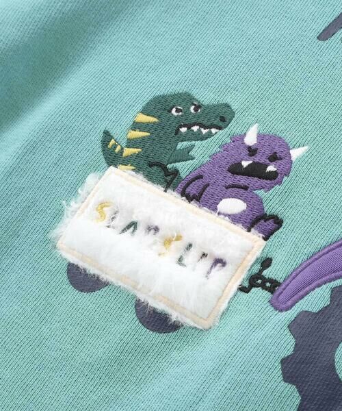 SLAP SLIP / スラップ スリップ スウェット | 無地ボーダーいろんな恐竜刺しゅうトレーナー(80~130cm) | 詳細5