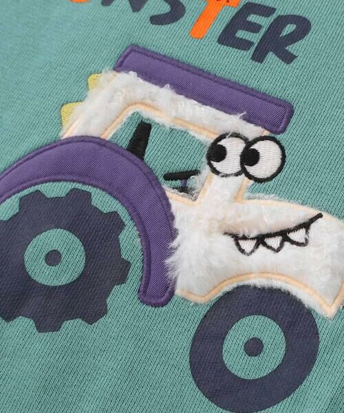 SLAP SLIP / スラップ スリップ スウェット | 無地ボーダーいろんな恐竜刺しゅうトレーナー(80~130cm) | 詳細6