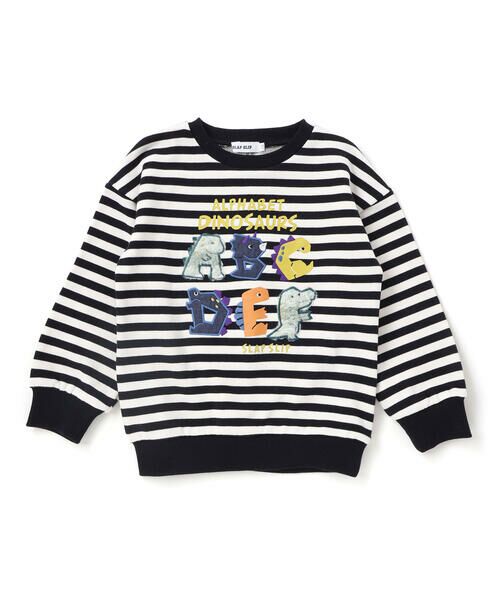 SLAP SLIP / スラップ スリップ スウェット | 無地ボーダーいろんな恐竜刺しゅうトレーナー(80~130cm) | 詳細11