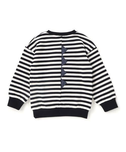 SLAP SLIP / スラップ スリップ スウェット | 無地ボーダーいろんな恐竜刺しゅうトレーナー(80~130cm) | 詳細12