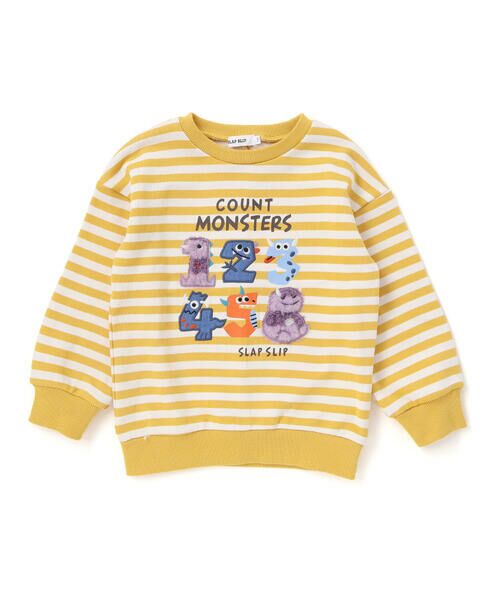 SLAP SLIP / スラップ スリップ スウェット | 無地ボーダーいろんな恐竜刺しゅうトレーナー(80~130cm) | 詳細16