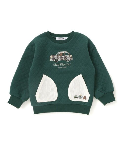SLAP SLIP / スラップ スリップ スウェット | クマアニマル刺しゅうポケット付き長袖トレーナー(80~130cm) | 詳細4