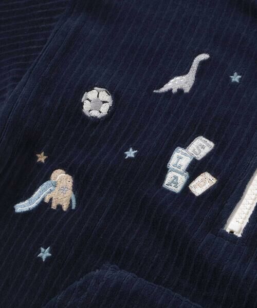 SLAP SLIP / スラップ スリップ スウェット | 恐竜くるまロケットおもちゃ刺しゅうハーフジップトップス(80~130cm) | 詳細11