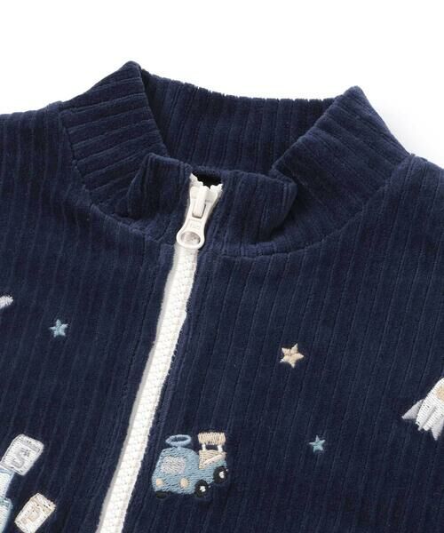 SLAP SLIP / スラップ スリップ スウェット | 恐竜くるまロケットおもちゃ刺しゅうハーフジップトップス(80~130cm) | 詳細9
