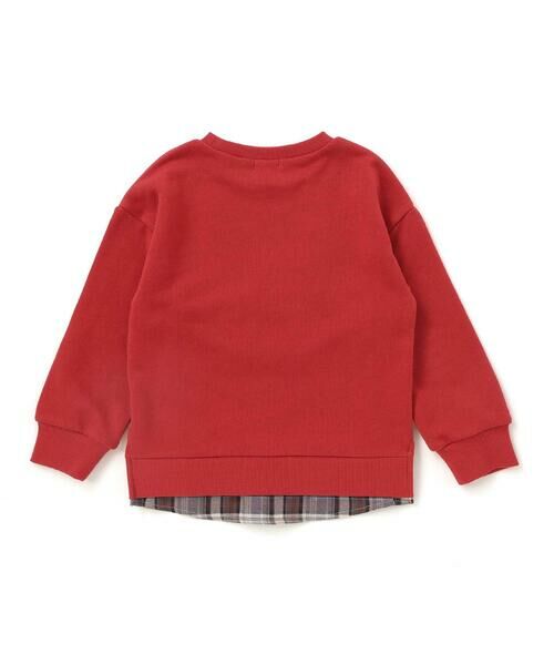 SLAP SLIP / スラップ スリップ スウェット | はたらくくるま恐竜パッチ刺しゅう×チェック切替トレーナー(80~130cm) | 詳細4