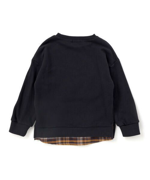 SLAP SLIP / スラップ スリップ スウェット | はたらくくるま恐竜パッチ刺しゅう×チェック切替トレーナー(80~130cm) | 詳細6