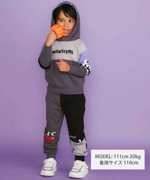 SLAP SLIP / スラップ スリップ スウェット | ぎょろぎょろモンスターかくれんぼトレーナー(80~130cm) | 詳細1