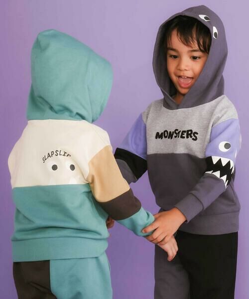 SLAP SLIP / スラップ スリップ スウェット | ぎょろぎょろモンスターかくれんぼトレーナー(80~130cm) | 詳細16