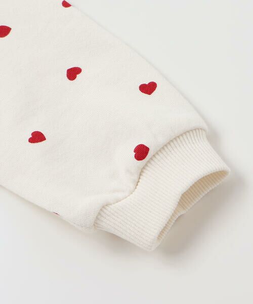 SLAP SLIP / スラップ スリップ スウェット | ハート総柄フリル付きガーリートレーナー(80~130cm) | 詳細5