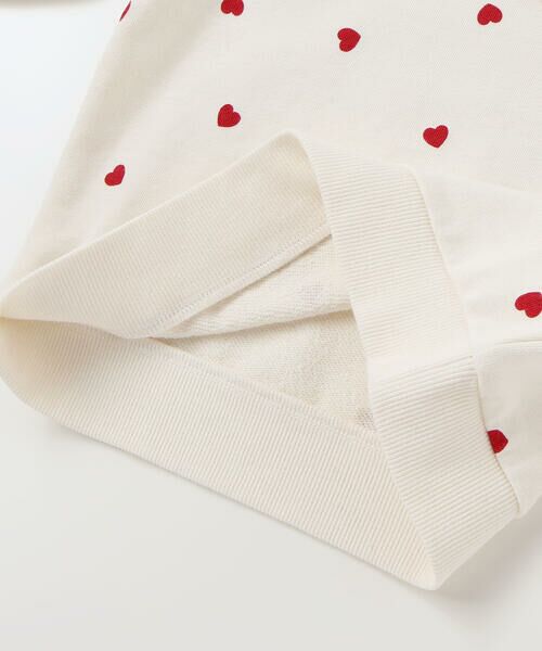 SLAP SLIP / スラップ スリップ スウェット | ハート総柄フリル付きガーリートレーナー(80~130cm) | 詳細6