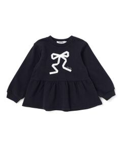 SLAP SLIP / スラップ スリップ スウェット | レースリボン付きペプラムトレーナー(80~130cm)