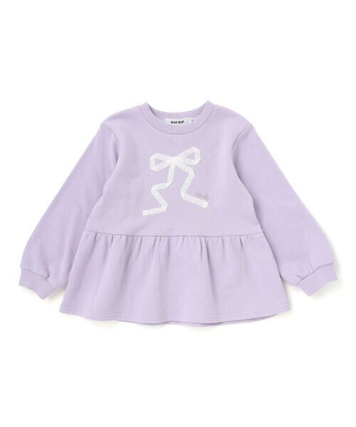 SLAP SLIP / スラップ スリップ スウェット | レースリボン付きペプラムトレーナー(80~130cm) | 詳細11