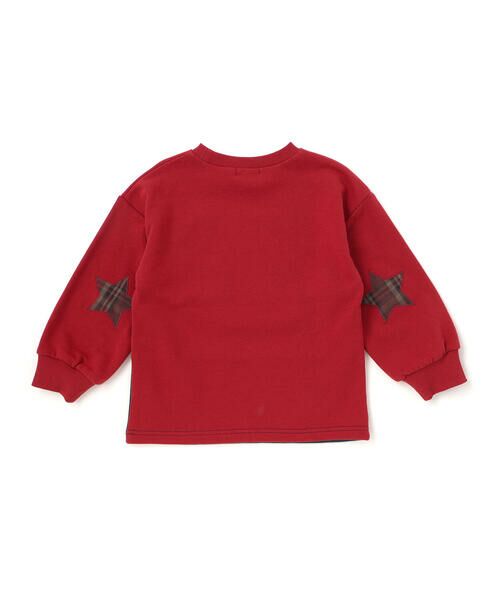 SLAP SLIP / スラップ スリップ スウェット | はたらくくるま発泡プリント星パッチナンバリングバイカラートレーナー(80~130cm) | 詳細15