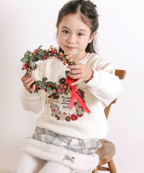 SLAP SLIP / スラップ スリップ スウェット | 【裏起毛】アニマルいろんなクマサガラ刺しゅうトレーナー(80~130cm) | 詳細2