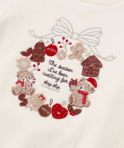 SLAP SLIP / スラップ スリップ スウェット | 【裏起毛】アニマルいろんなクマサガラ刺しゅうトレーナー(80~130cm) | 詳細5