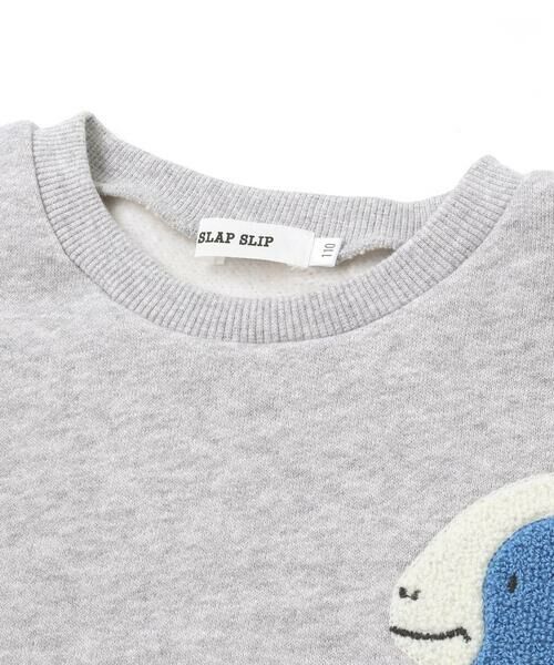 SLAP SLIP / スラップ スリップ スウェット | 【裏起毛】はたらくくるまイヌ恐竜サガラ刺しゅうトレーナー(80~130cm) | 詳細11