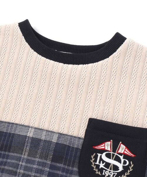 SLAP SLIP / スラップ スリップ スウェット | 【裏起毛】胸ポケット付きチェック切り替えトレーナー(80~130cm) | 詳細6