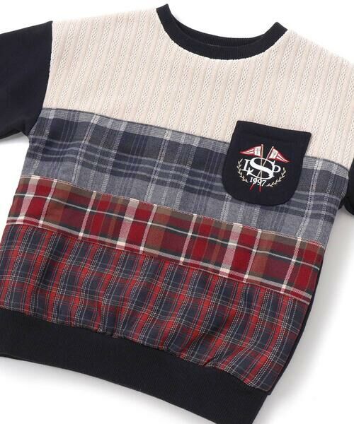 SLAP SLIP / スラップ スリップ スウェット | 【裏起毛】胸ポケット付きチェック切り替えトレーナー(80~130cm) | 詳細7