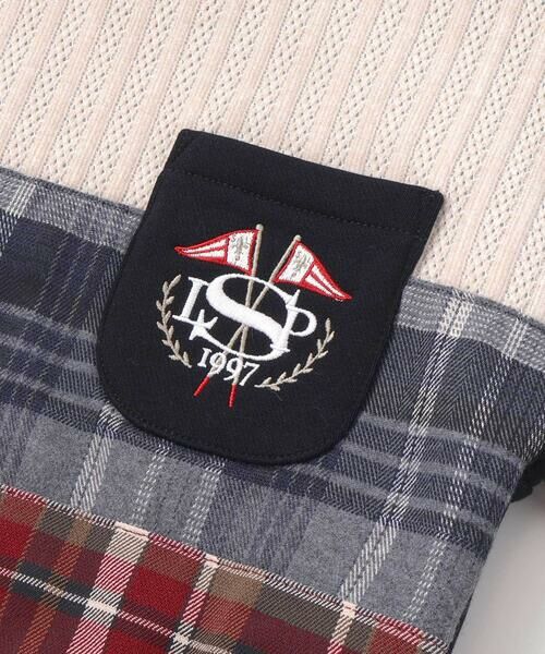 SLAP SLIP / スラップ スリップ スウェット | 【裏起毛】胸ポケット付きチェック切り替えトレーナー(80~130cm) | 詳細8