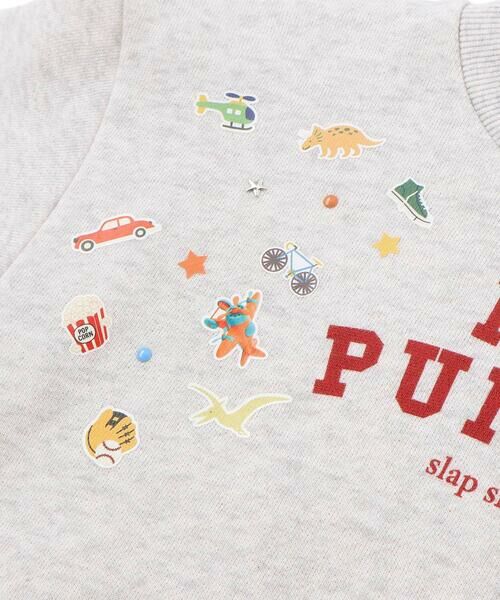 SLAP SLIP / スラップ スリップ スウェット | ペたぺたシール風プリントデニムポケット付きトレーナー(80~130cm) | 詳細5
