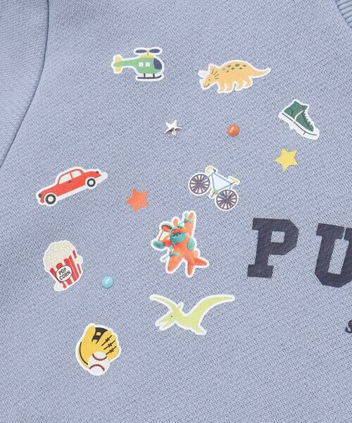 SLAP SLIP / スラップ スリップ スウェット | ペたぺたシール風プリントデニムポケット付きトレーナー(80~130cm) | 詳細10