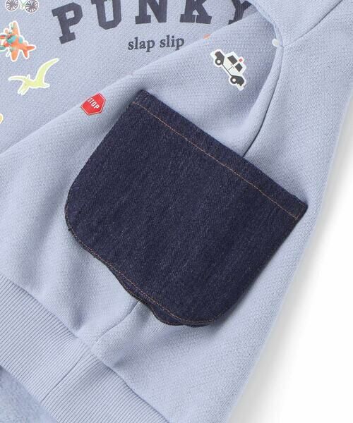 SLAP SLIP / スラップ スリップ スウェット | ペたぺたシール風プリントデニムポケット付きトレーナー(80~130cm) | 詳細14