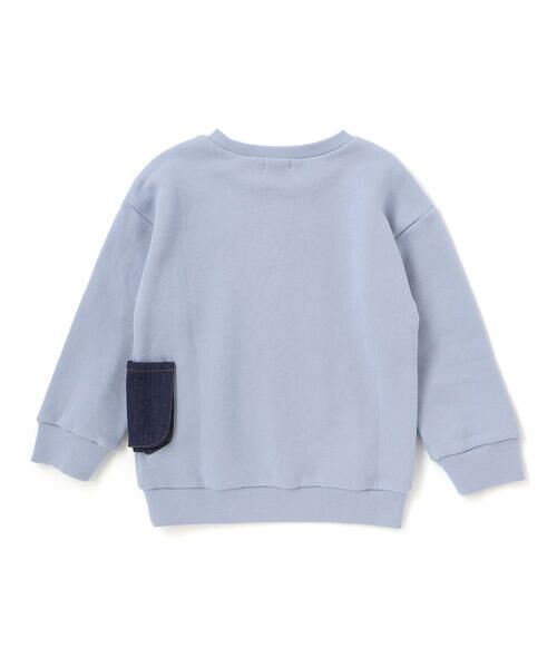 SLAP SLIP / スラップ スリップ スウェット | ペたぺたシール風プリントデニムポケット付きトレーナー(80~130cm) | 詳細8