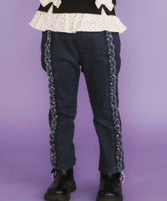 SLAP SLIP / スラップ スリップ チノ・ワークパンツ | 【裏微起毛】スカラップ刺しゅうフリルロングパンツ(80~130cm)