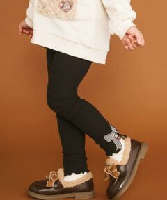 SLAP SLIP / スラップ スリップ レギンス・スパッツ | 裾リボンパッチ刺しゅうレギンス(80~130cm)