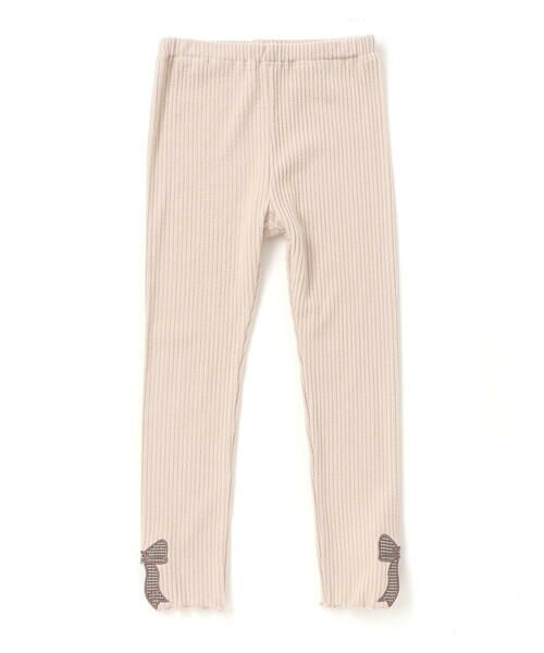 SLAP SLIP / スラップ スリップ レギンス・スパッツ | 裾リボンパッチ刺しゅうレギンス(80~130cm) | 詳細1