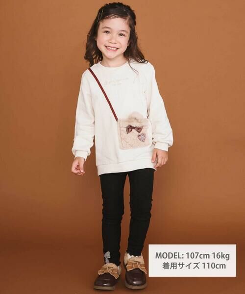 SLAP SLIP / スラップ スリップ レギンス・スパッツ | 裾リボンパッチ刺しゅうレギンス(80~130cm) | 詳細4