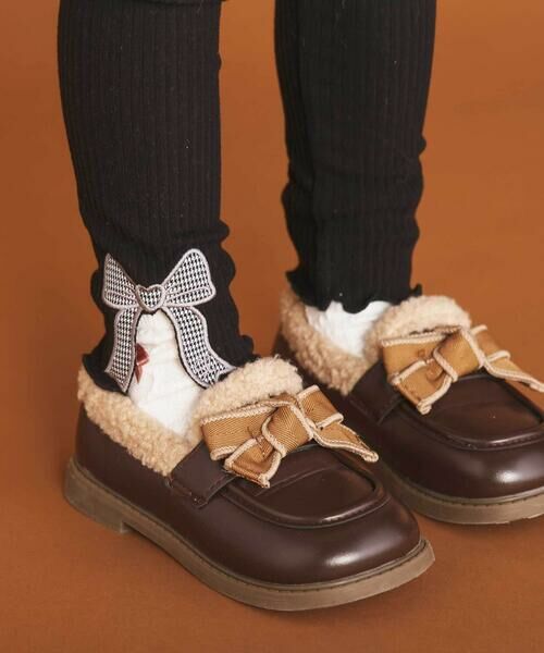 SLAP SLIP / スラップ スリップ レギンス・スパッツ | 裾リボンパッチ刺しゅうレギンス(80~130cm) | 詳細6