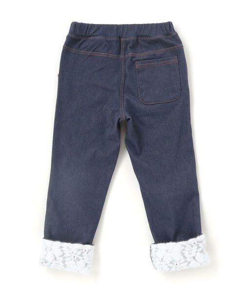 SLAP SLIP / スラップ スリップ チノ・ワークパンツ | 裏微起毛キーチャーム風モチーフ刺しゅう付き折り返しレースパンツ(80~130cm) | 詳細5